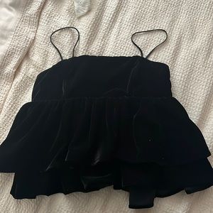 Black Velvet Tank Top